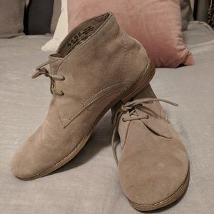 Franco sarto suede taupe beige booties